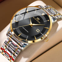 Men's Business Waterproof Stainless Steel Calendar Watch