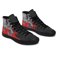 Printed Couple High Top Canvas Shoes