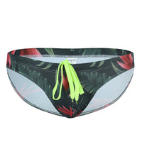Men's Sexy Low Waist Beach New Lace-up Fashion Printed Swimming Trunks