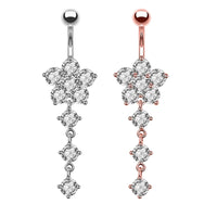 Round Zircon Belly Button Ring Belly Button Nail Body Piercing Jewelry