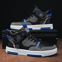 High-top Shoes Men's Flat Sneakers Trendy Versatile Student Casual Shoes Pumps