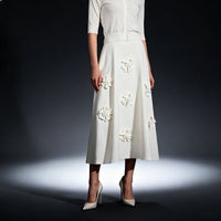 French-style Elegant Three-Dimensional Flower Skirt For Women