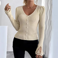 Women's Fashionable And Elegant Lace Knitted Sweater