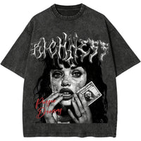 Men's Graphic T-Shirt With Figure And Letter Print Short Sleeves