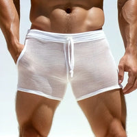 Plus Size Men's Sexy Lacing Home Casual And Comfortable Fitness Shorts