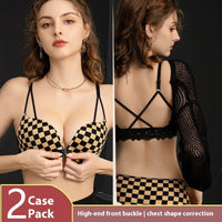 Front Button Underwear Women Without Steel Ring Gathering Bra