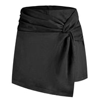 Heap Pleated Irregular Half-length Short Pantskirt Women