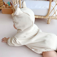 Girls Baby Korean Version Long-sleeved Fart One-piece Romper