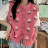 Sweet Young Knitted Vest For Women