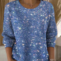 Round Neck Long Sleeve T-shirt Women's Top
