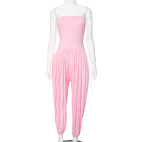 Summer Solid-color Casual Jumpsuit