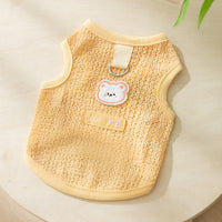 Fashion Hollowed-out Breathable Bear Patch Cat Clothes