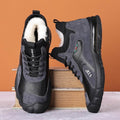 Winter Fleece-lined Thick High Waist Casual Cotton-padded Shoes Men's Hiking Shoes