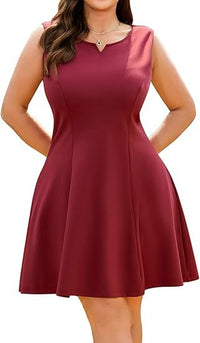 Women's Plus-size Elegant Sleeveless Dress