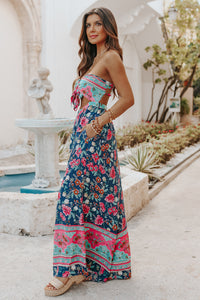 Ladies Fashion Print Sexy Beach Jumpsuit
