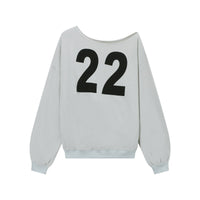 Laid-back Casual Loose-fit Off-shoulder Pullover Top