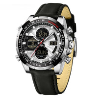 Luminous Quartz Watch With A Leather Or Steel Strap