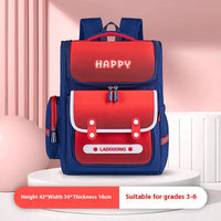 British Style Lightweight And Large Capacity Spine Protection Children's Schoolbag