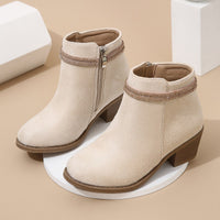 Girls' Fashion Double Strap Rhinestone Booties