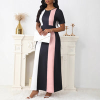 New Elegant Slim-fit Fashionable Contrast-color Dress