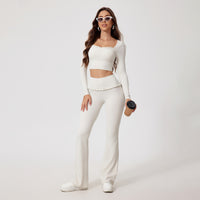 Quick-drying Long-sleeve Yoga And Running Workout Set