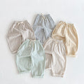 Children's Striped Lace-up Casual Pants