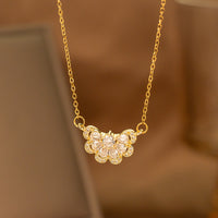 Fashionable Minimalist Internet-celebrity-style Versatile Single-diamond Pendant Necklace