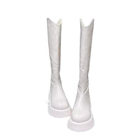 Womens Stylish Chunky-soled Slimming Over-the-knee Boots
