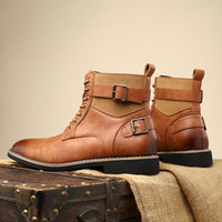 Non-slip Retro Mid-Top Pointed Men's Casual Martin Boots