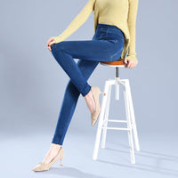 Four-way Stretch High-elasticity Denim-look Pants