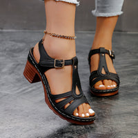 Peep Toe Wedge Platform Women's Sandals