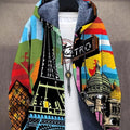 Men's Winter Printed Plush Lining Thick And Windproof