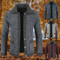 Young Men's Casual Solid Color Sweater Single Breasted