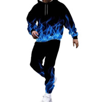 Men's Fashion Trendy Casual All-matching Hooded Sweatshirt And Sweatpants Suit
