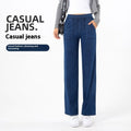 Cargo Jeans Women's Retro High Waist Straight Wide Leg