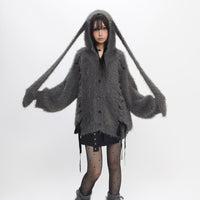 Fluffy Faux Mink Thickened Sweater Loose Top Autumn Winter