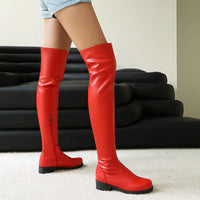Casual Low-heeled Slimming Stretchy Over-the-knee Boots For Women