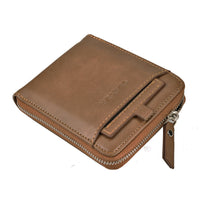 Mens Retro Multi-Card Zipper Wallet