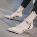 Female Buckle New Girl Fashion Pointed High Heels