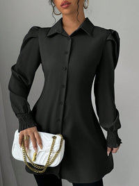European And American Women's Casual Solid-color Single-breasted Shirt