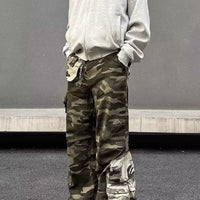 Men's Contrast Color Three-dimensional Pocket Overalls