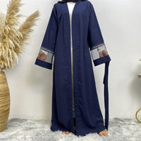 Mesh Patchwork Hot Diamond Cardigan Robe