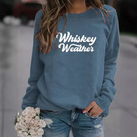 Lettered Casual Round Neck Long Sleeve Loose Sports Fashion Sweater