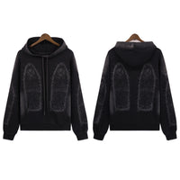 Washed And Distressed Sweatshirt With Heavy-duty Classic Print