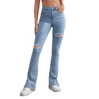 Women's High Waist Jeans Slim Micro Horn