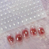 Embossed Black-and-white Butterfly Rose Nail Stickers
