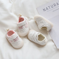 Solid Color Boys And Girls Toddler Soft Bottom Kids White Shoes