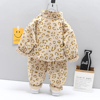 Boys And Girls Western Style Stand Collar Two Piece Suit