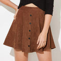 Women's Solid Color Corduroy Autumn And Winter Skirt