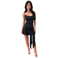 Women's Strap Slim-fit Lace-up Casual Dress